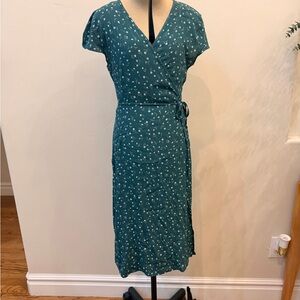 Brandy Melville green Floral Midi Dress